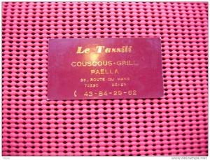 carte de visite  restaurant  le  tassili  bener  72