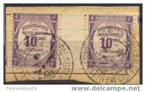 Lot n°5241 paire du n°44 sur fragment, oblit BORDJBOU ARRERIDJ (CONSTANTINE), ind 20