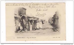 CPA ALGERIE - KHENCHELA - Rue des Kabyles - Très Belle Animation de petite Rue