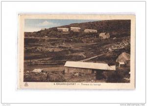 ALGERIE Edgard Quinet (Khenchela) Travaux du Barrage, Chantier, colorisée, ed EPA 6, 193?