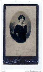 VRAI PHOTO ARGENTIQUE ANCIENNE COMTY ABEL  SOUK  AHRAS Jeune Femme col blanc  Algérie