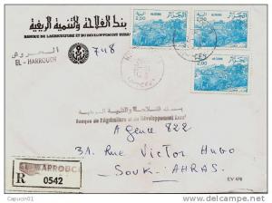 Algérie - Lettre recommandée pour Souk-Ahras - El Harrouch 10-12-1987