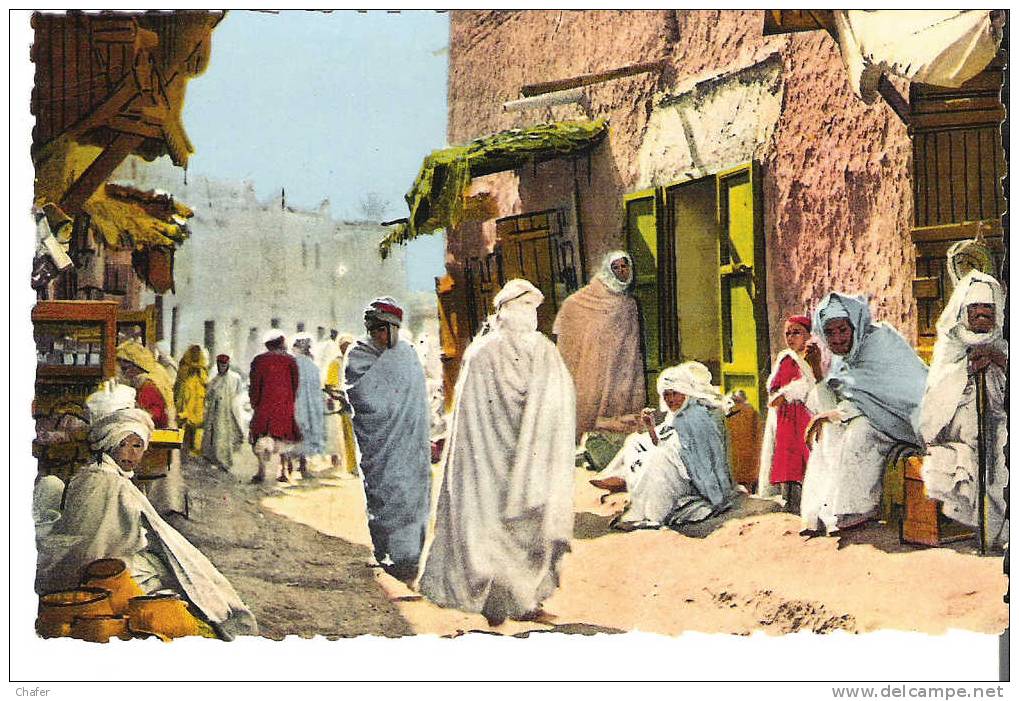 - CP  - Algérie - Ain Sefra - Une Rue du Vieux Biskra   - 1957