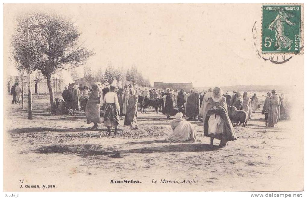 Ain - Sefra.- (Algérie)  Le Marché Arabe  -   (belle animation)