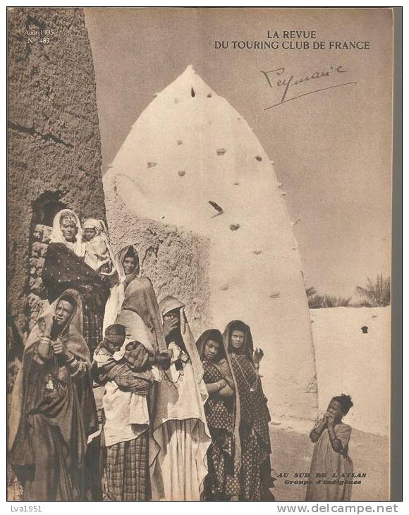 REVUE TOURING CLUB DE FRANCE N° 489 AOUT 1935 Villefranche de Rouergue Monts du Hoggar Tamanrasset Ksar el Khalifat