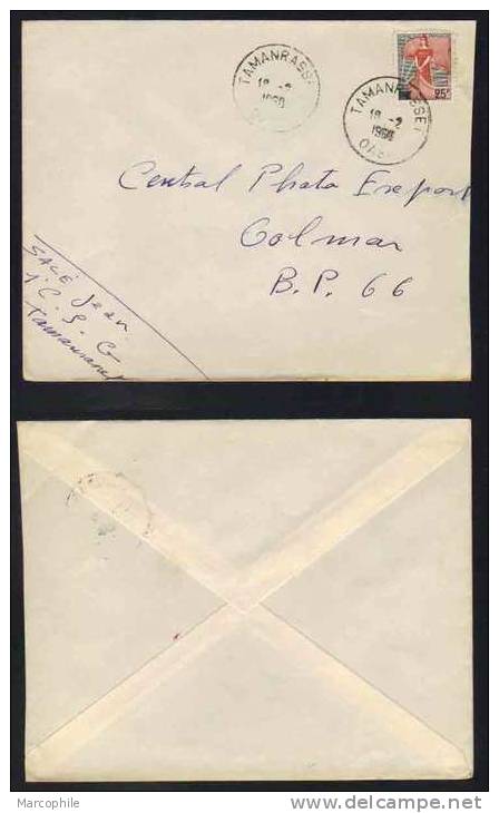 TAMANRASSET OASIS - ALGERIE / 1960 OBLITERATION SUR LETTRE POUR COLMAR (ref 3502)