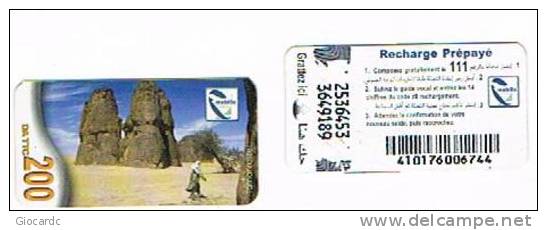ALGERIA - MOBILIS (RECHARGE GSM)  -  VIEWS OF ALGERIA TAMANRASSET    (SMALL SIZE)  - USED