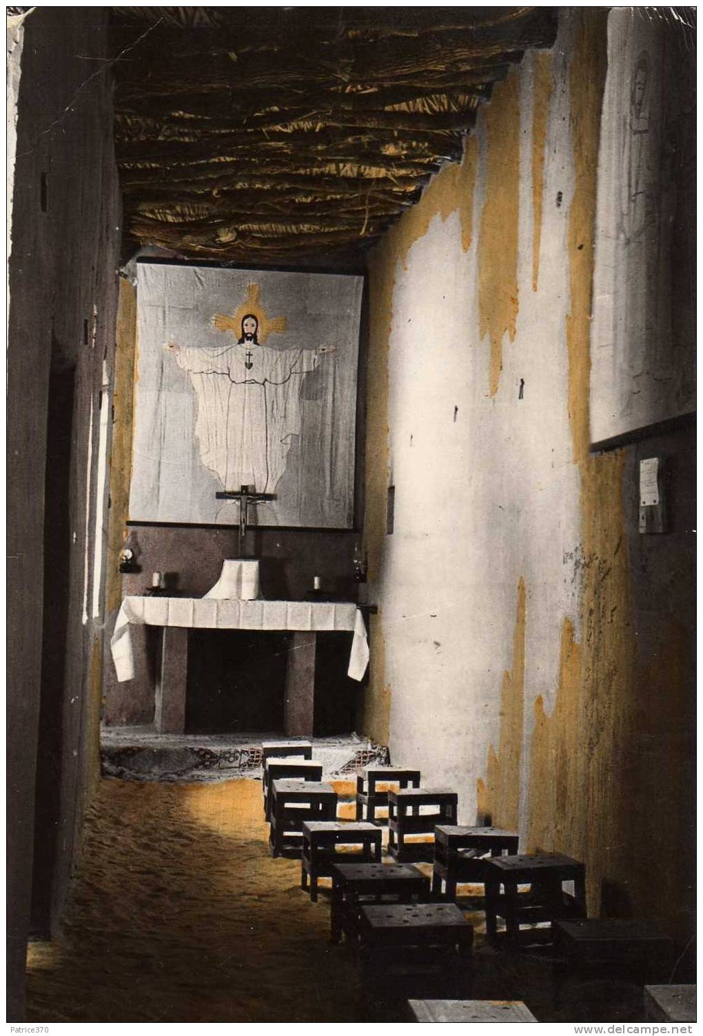 TUNISIE TAMANRASSET - Chapelle du Bordj Cachet militaire au verso