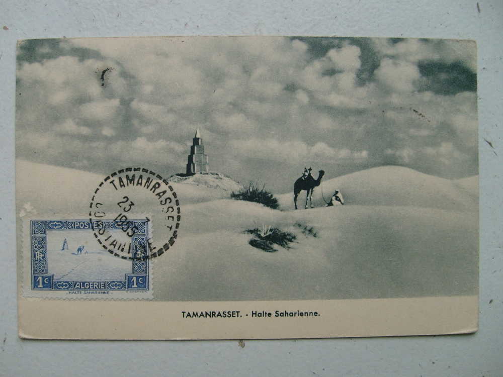 cpa algérie tamanrasset carte maximum cm