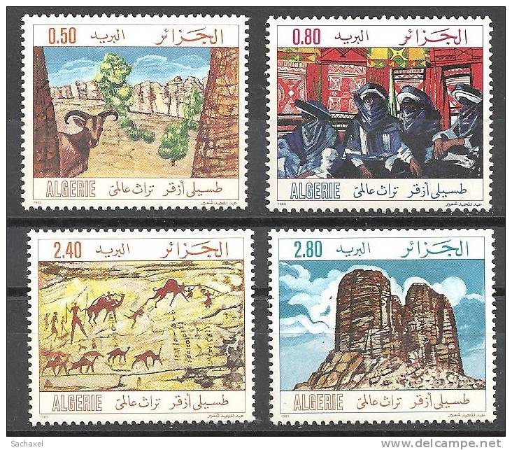 1983  Alg. n° 794  à  797  Nf**.  Patrimoine mondial de Tassili.
