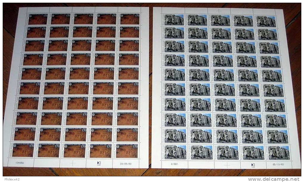 026 - FRANCE - N° 110/111 service unesco angkor tassili  feuille complete (full sheet)