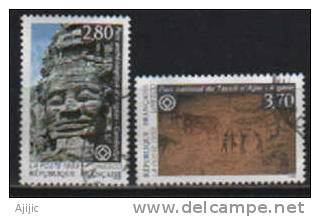 UNESCO  1993.  Yv. # 110/11.  2 t-p oblit.  (Angkor Wat & Parc du Tassili)