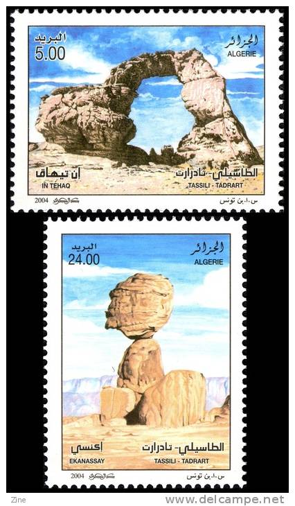 Algeria No. 1380/1 Sahara Tassili geology rock arch rocks