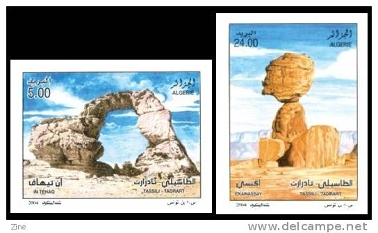 Algerien Nr. 1380/1 Imperforate Sahara Tassili Geologie Felsenbogen rocks