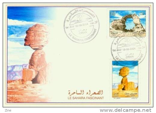 Algerien Nr. 1380/1 FDC Sahara Tassili Geologie Felsenbogen rocks