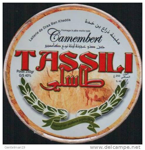 ETIQUETTE DE FROMAGE CAMEMBERT TASSILI -ALGERIE