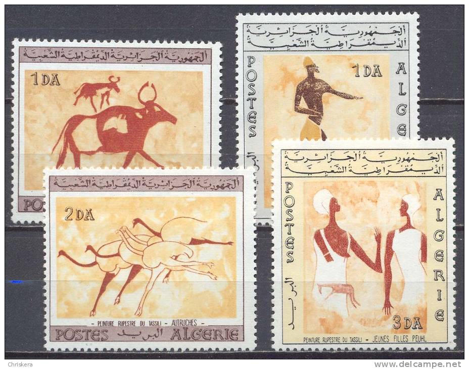 Algérie YT n°414/417 Peintures rupestres du Tassili N'ajjer neuf **