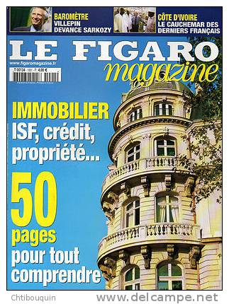FIGARO magazine N°1001 immobilier algerie sable du tassili julien clerc 2005