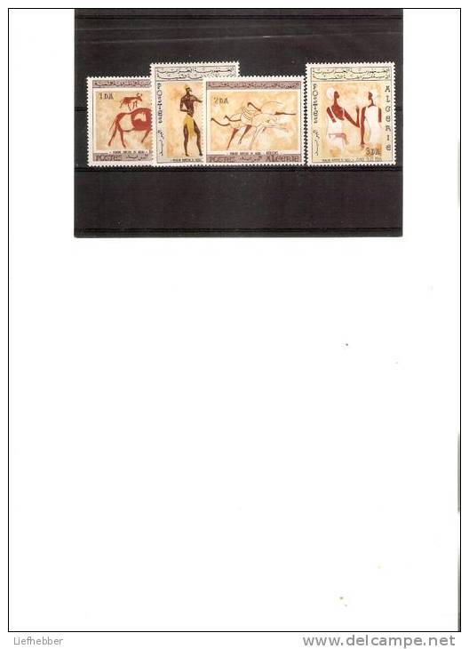 ALGERIE 1966  PEINTURES RUPESTRES DE TASSILI  N `AJJER AU SAHARA YT 414/417**