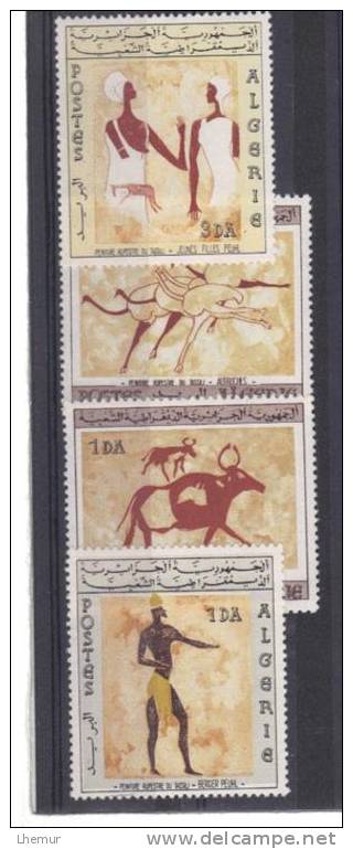 ALGERIE -  Peintures Rupestre du Tassili N'affer - Y et T N°  414 à 417, tous** - M N H -  Superbe, Fraicheur Postale