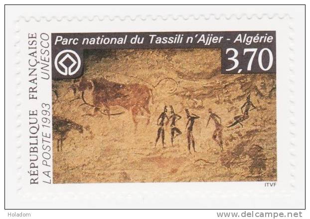 FRANCE / TIMBRE DE SERVICE / 1993 N° 110 Y&T - PARC NATIONAL DE TASSILI N'AJJER ALGERIE