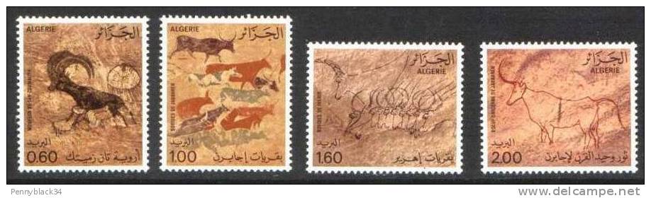 Algerie Algeria 747/0** 747/750 ** rock paintings peintures rupestres Tassili