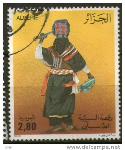 Algérie Danses Folkloriques Danse de la Sebiba (Tassili) oblitéré