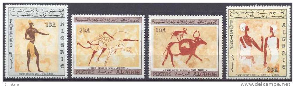 Algérie YT n°414/417 Peintures rupestres du Tassili neuf **