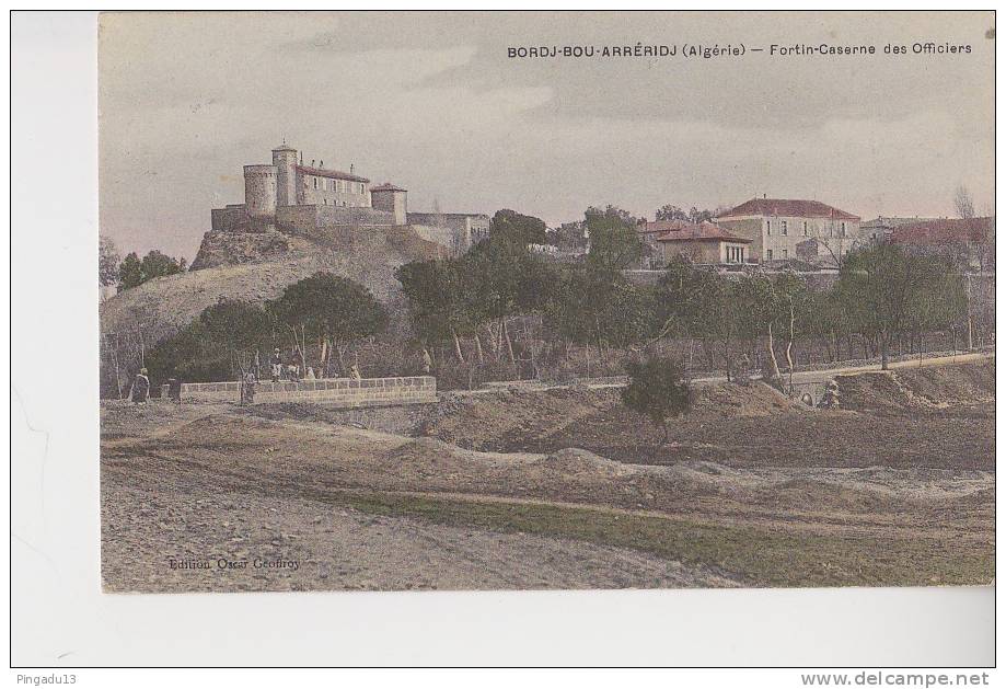 Bordj Bou Arréridj Fortin Caserne Officiers Colorisée Carte peu courante