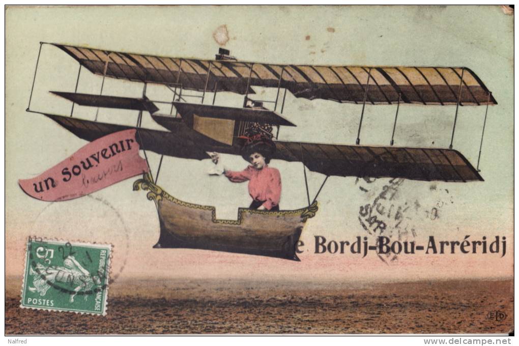 UN SOUVENIR  DE   BORDJ BOU ARRERIDJ.  AVION AEROPLANE.