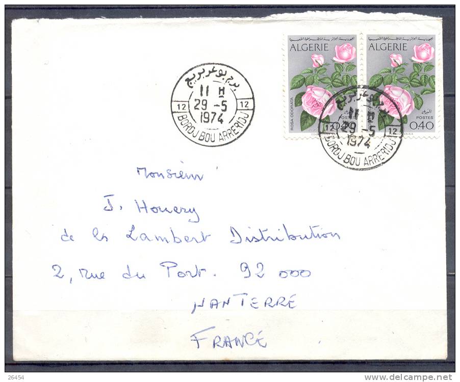 ALGERIE    BORDJ  BOU ARRERIDJ   le 29 5 1974     courrier       pour    NANTERRE