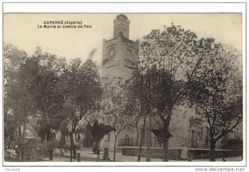 Carte Postale Ancienne Algérie - Duperré (Ain Defla) - La Mairie et Justice de Paix - Tribunal