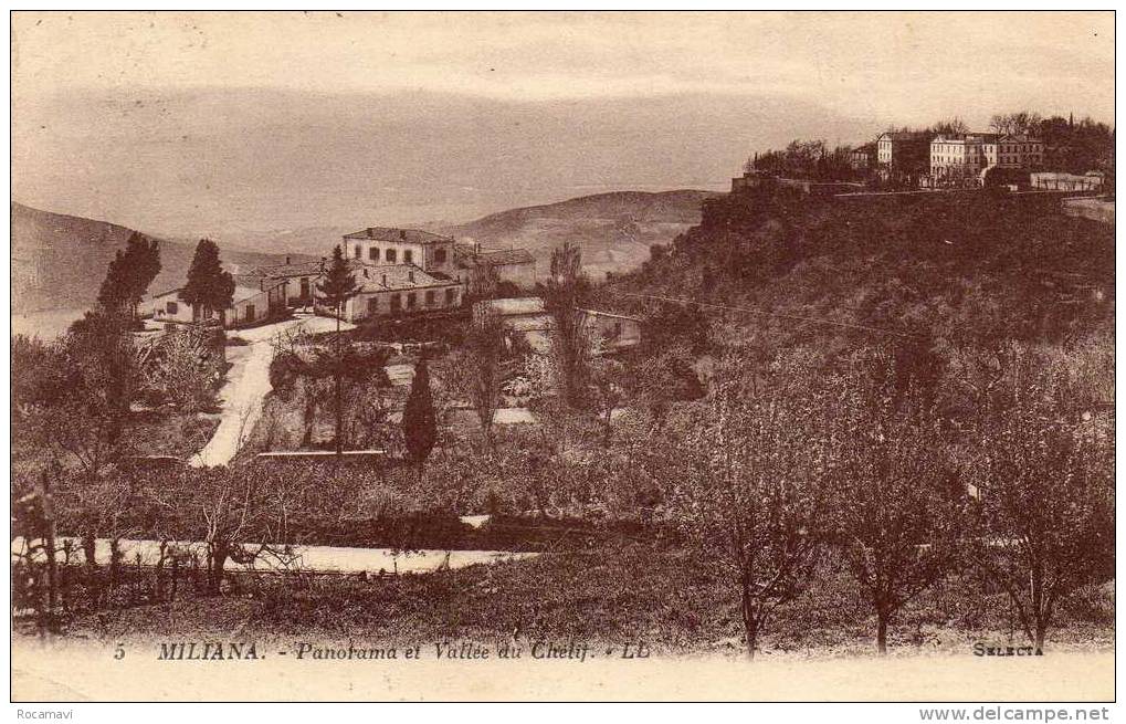CPA - ALGERIE - MILIANA - Panorama et Vallée du Chétif N°5 - 1930, Ain Defla, Ben Allel