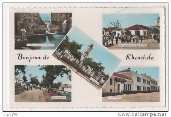 ALGERIE - Bonjour de KHENCHELA - multivues - CPSM