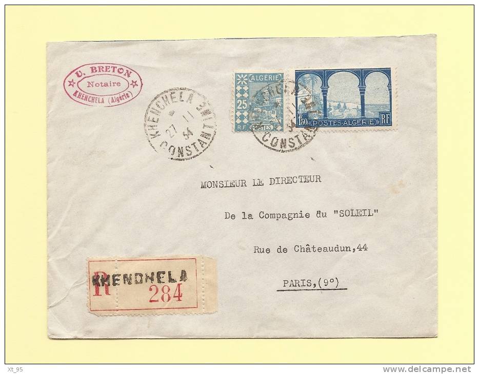 Khenchela - Constantine - recommande 1934