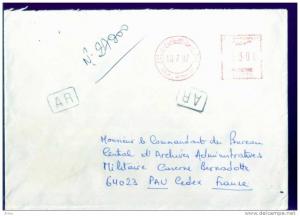 Etude   Lettres recommandées Algérie   - SOUK-AHRAS - 1997 -