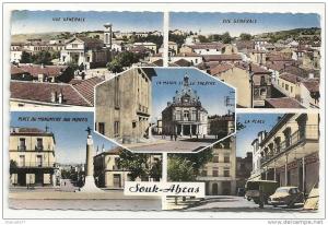 Souk-Ahras (Algérie)  5 vues dant place principale en 1941 (animée).