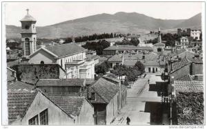 CPSM - ALGERIE - SOUK-AHRAS - Vue sur l'église et sur la Mosquée - 607