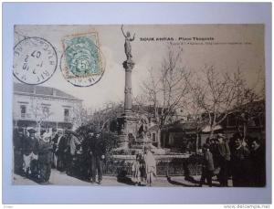 SOUK-AHRAS    Place  THAGASTE  -  Belle animation  XXX  1907