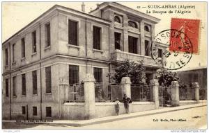 SOUK-AHRAS-LA BANQUE DE L´ALGERIE,,CPA  ANIMEE