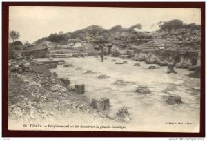 Cpa  Algérie Tipaza  emplacement où fut découvert la grande mosaïque      EUG20