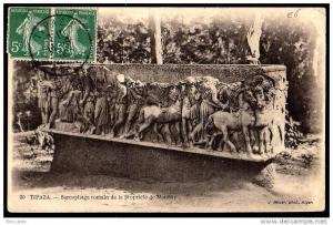 ALGERIA  / ALGERIE - TIPAZA - SARCOPHAGE ROMAIN DE LA PROPRIETè DE MONCHY - ( 2 Scans. )