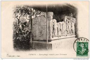 Algérie- TIPAZA - Sarcophage romain parc Trémaux (année1908)(- Editions Geiser Alger n° 29) *PRIX FIXE