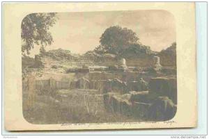ALGERIE TIPAZA CARTE PHOTO DES RUINES D'UNE FONTAINE ROMAINE PROPRIETE TREMEUE ?