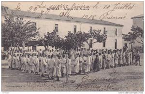 AFRIQUE,AFRICA,ALGERIE,CO LEA,KOLEA  pendant la 1er guerre,caserne des ZOUAVES,TIPAZA