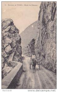 ALGERIE.ENVIRONS DE TIPAZA .ROUTE DE CHENOUA....pli coin haut droit