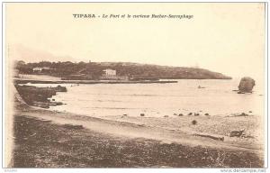 PM- AFRIQUE du NORD - Algérie - TIPAZA - le Port et le curieux Rocher-Sarcophage