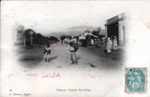 ALGERIE.Tipaza.L'entrée du village.Carte Geiser.