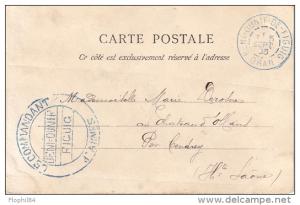 ALGERIE - BENI-OUNIF-DE-FIGUIG ORAN - T DE TELEGRAPHE LE 5 SEPT 1903 (RARE ET NON SIGNALE)   CACHET DU COMMANDANT D'AR.