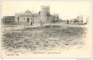 ALGERIE  BENI OUNIF HOTEL DU SAHARA  J.GEISER     SCANS RECTO VERSO